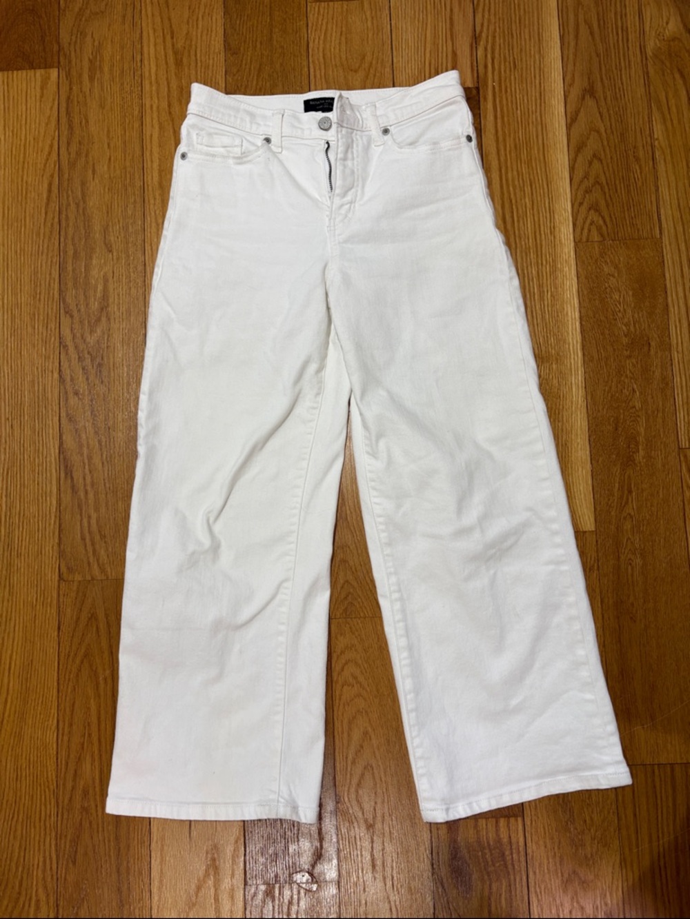 Banana Republic White Wide-Leg Jeans